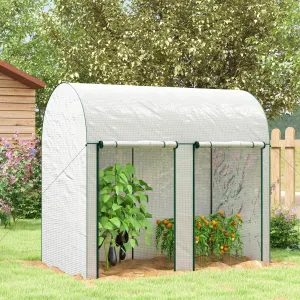 200 x 100 x 178cm Small Tomato Greenhouse with Roll-up Zipped Doors