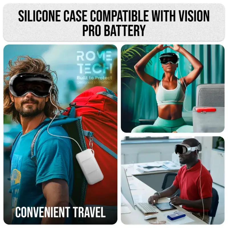Apple Vision Pro Power Supply Protect Case Charging Battery Silicone Storage Cover with Ring