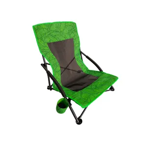 Collapsible Beach Chair W/ Cup Holder | Storage Bag Included | 275 Lb. Capacity