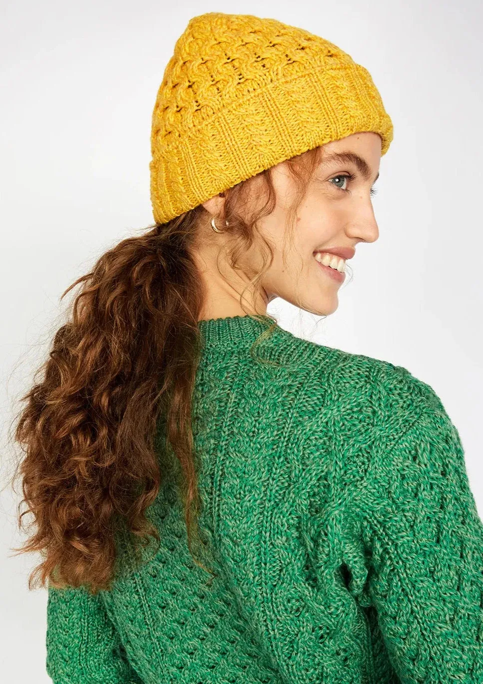 IrelandsEye Aran Hat | Sunflower