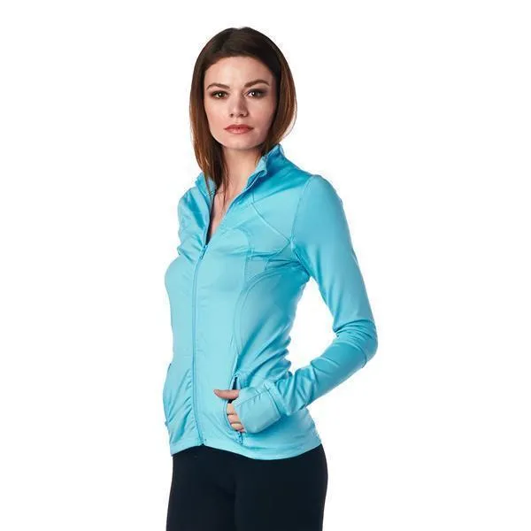 LA Society Women's Yoga Sport Fitness Jacket in Turquoise