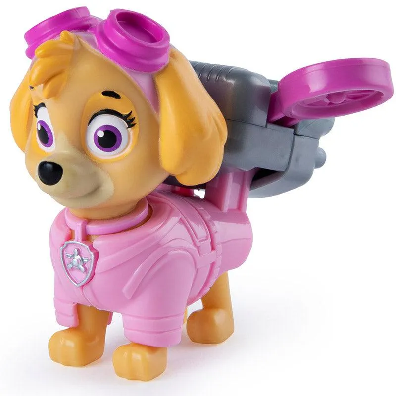 Paw Patrol Action Pups Skye With 2 Clip on Backpacks