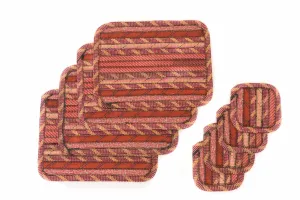 Set of 4 Placemats & Coasters - Fire