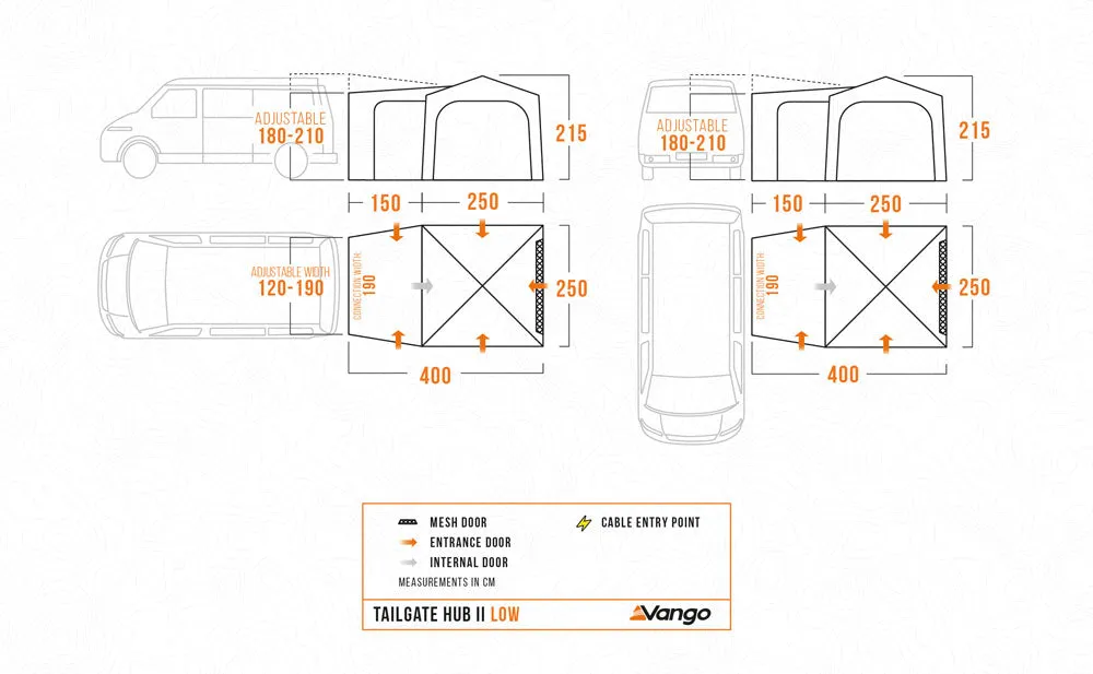 Vango Tailgate Hub II Low Drive Away Awning 2025